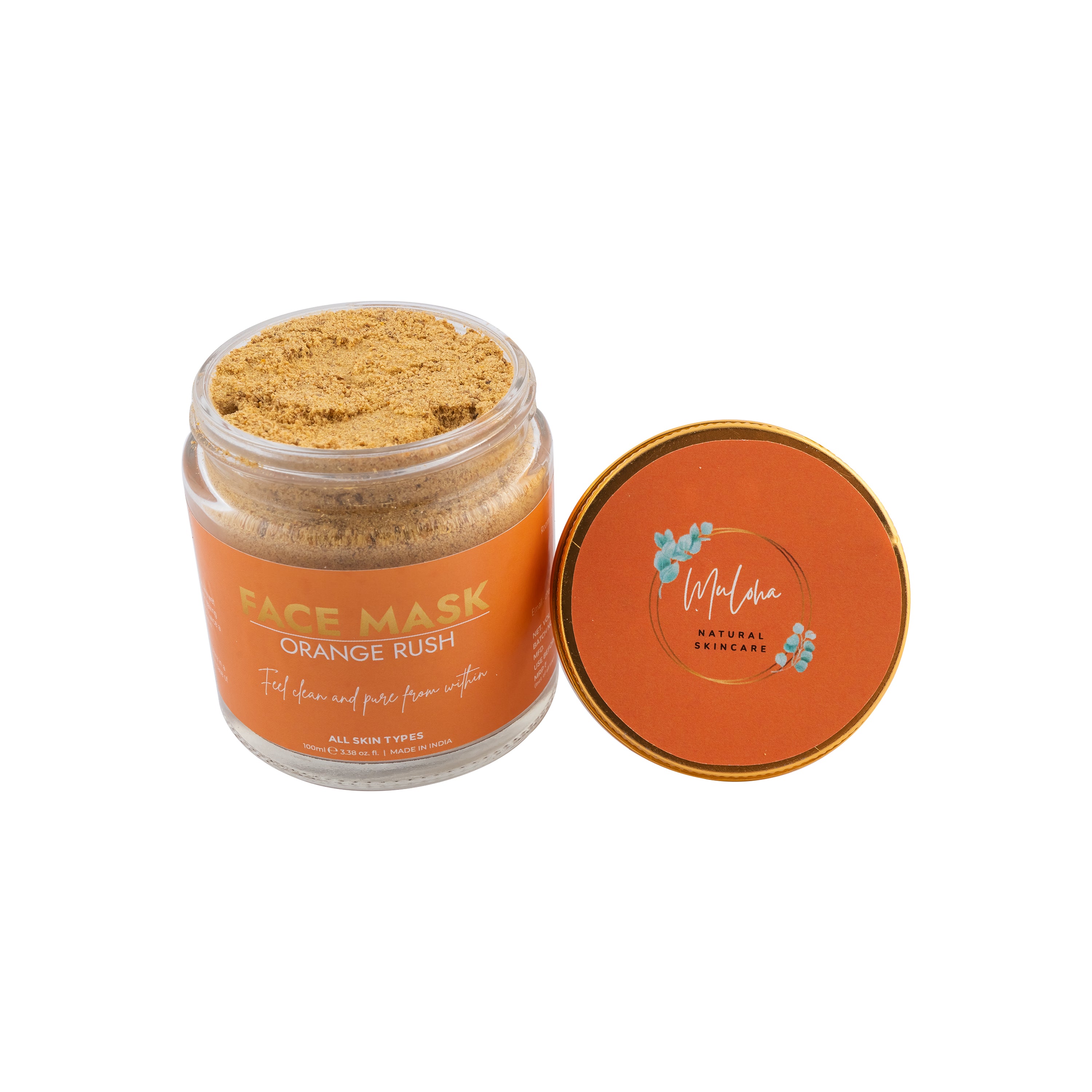 Muloha Orange Rush and Tree tea face mask combo