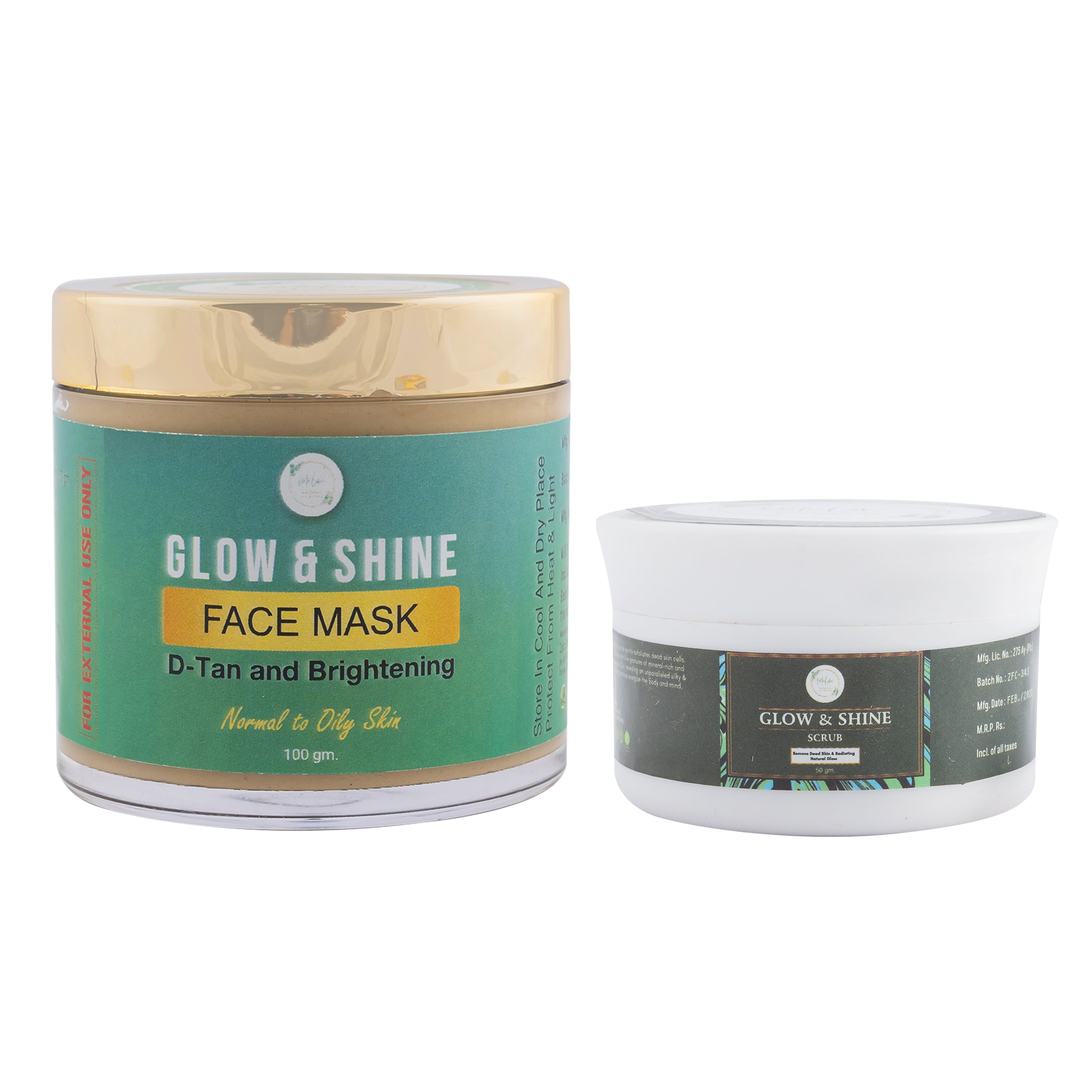 Muloha Combo Of Glow And Shine Face Mask And Face Scrub