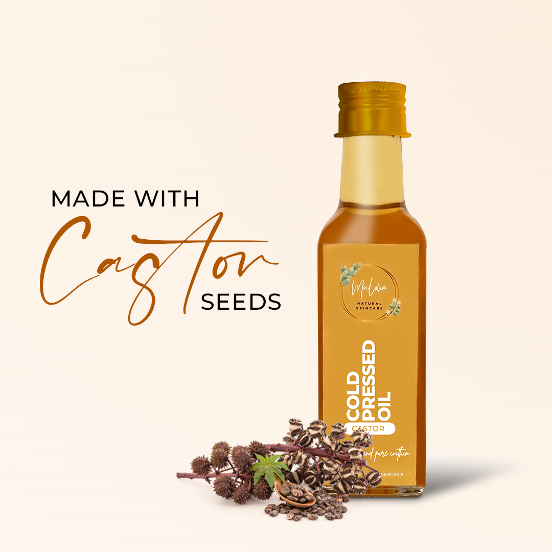 Muloha cold pressed coconut oil  and costor oil combo