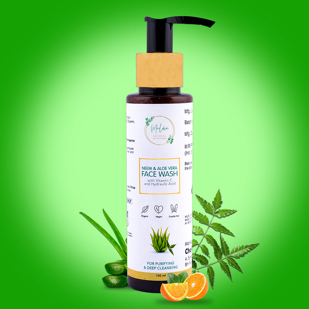 Neem Aloe Vera Facewash | Glow & Shine mask | Glow & Shine Scrub Combo for Clear and Fresh Skin