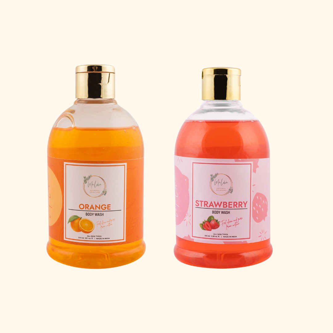 Muloha strawberry and orange Body wash combo