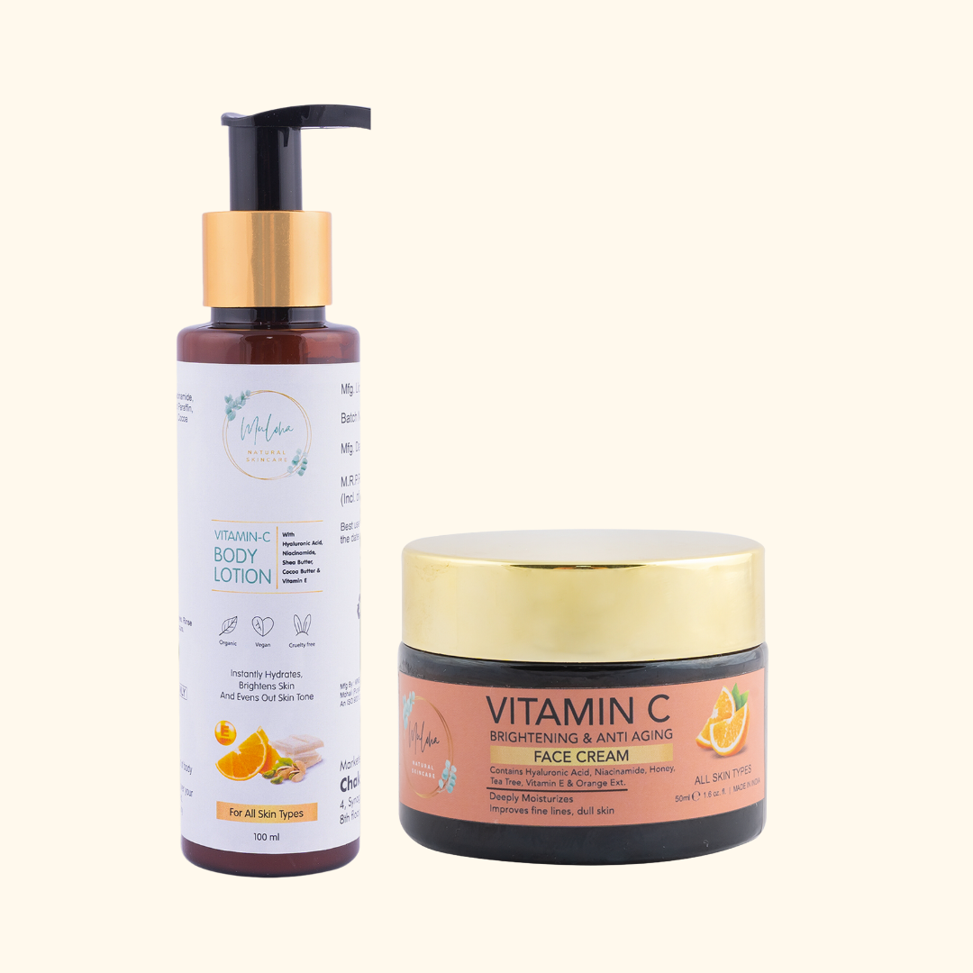 Muloha Combo Of Vitamin C Facecream And Viamin C Body Lotion