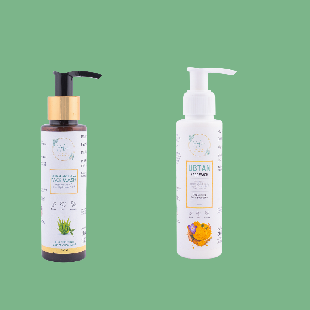 Muloha Haldi ubtan face wash and neem and aloe face wash combo