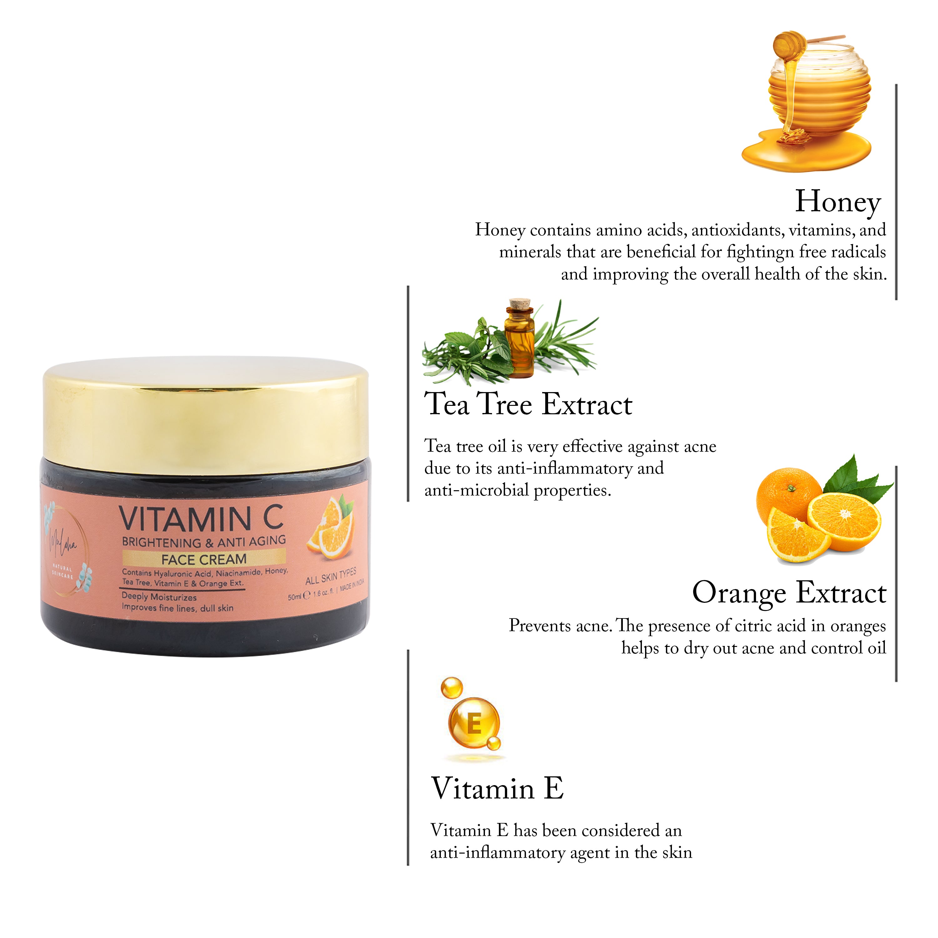 VITAMIN C LOTION AND VITAMIN C Face CREAM Combo for Bright, Healthy Skin